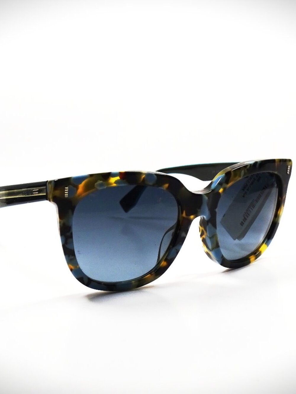 FENDI FF 0185/F/S UJAHD 54-20-140 Havana Spotted Frame Blue Lens Sunglasses - Picture 3 of 7